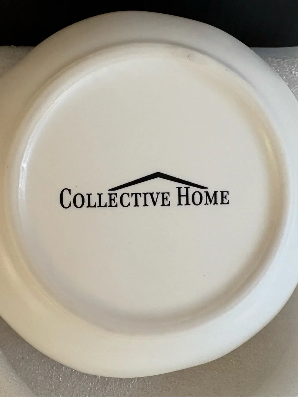 Collective Home Monogram Trinket Dish - Letter M White Gold Rim 4.75in Round